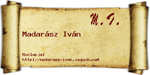 Madarász Iván névjegykártya