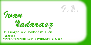ivan madarasz business card